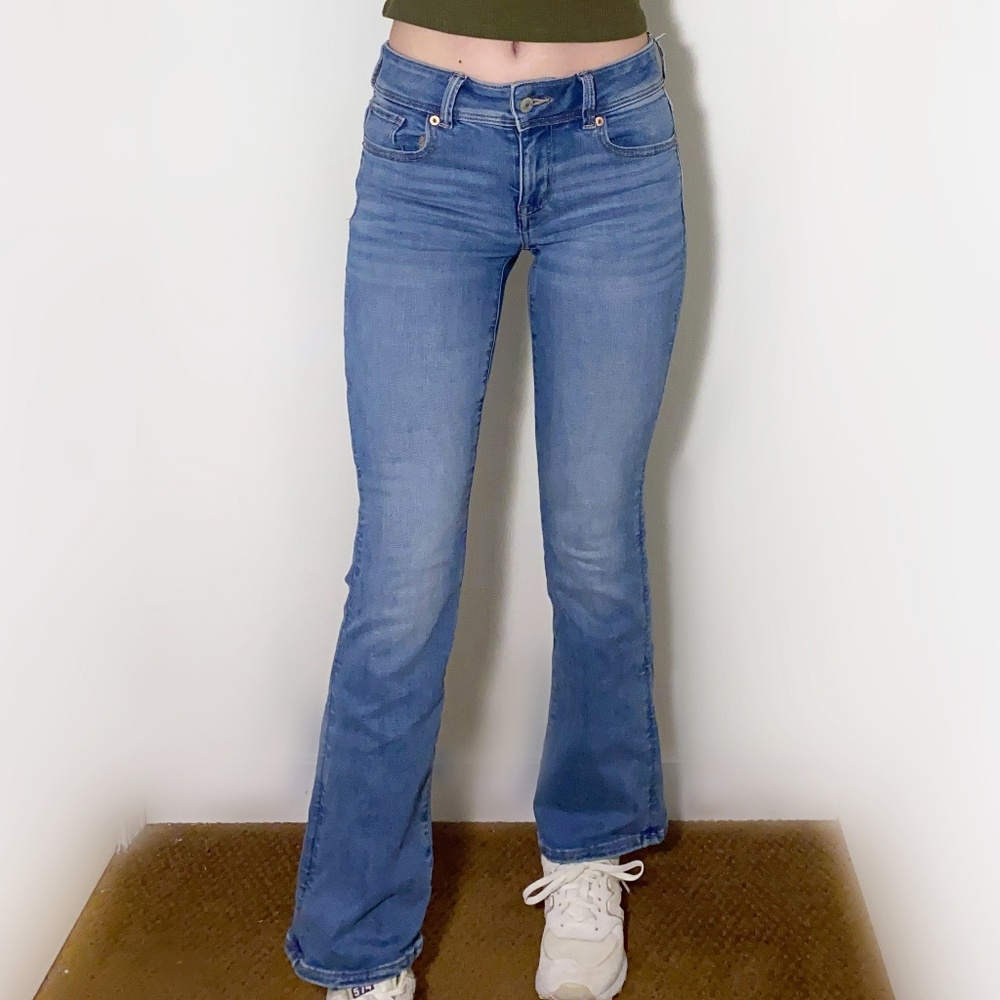American Eagle Stretch Kick-boot Jeans Light Blue - Picture 2 of 6